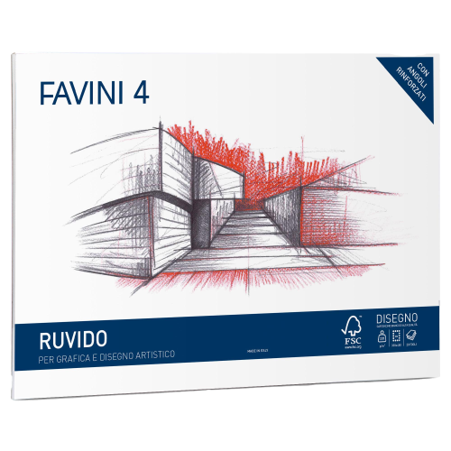 Album Favini 4 - 33 x 48 cm - 220 gr - 20 fogli - ruvido - Favini